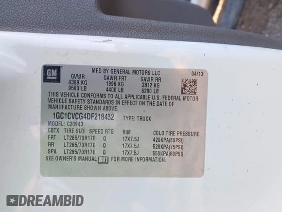 ✅ 2013 Chevrolet Silverado 2500HD Work Truck • VIN: 1GC1CVCG4DF218432 • Лот: 43450483. Опубликован ранее на IAAI с пробегом 149 851 миль. Бесплатный доступ к архиву аукционных продаж из США и подробный отчёт об истории автомобиля на DreamBid. Изображение 9.