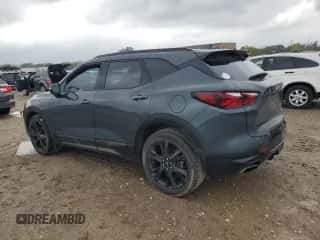 2019 Chevrolet Blazer RS z VIN 3GNKBJRS1KS669748, wystawiony jako Copart lot #82110095 z przebiegiem 120 996 mil mil oraz Szkoda całkowita • Salvage title. Historia ofert i sprzedaży dostępna na DreamBid. Obrazek 2.