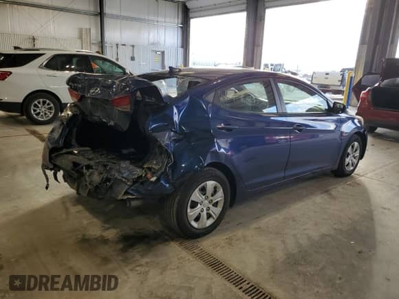 2016 Hyundai Elantra SE with VIN 5NPDH4AE5GH691714, listed as a Copart auction lot 86279075 with 159,535 mi miles and Salvage title. Bid and sale history available at DreamBid. Image 3.