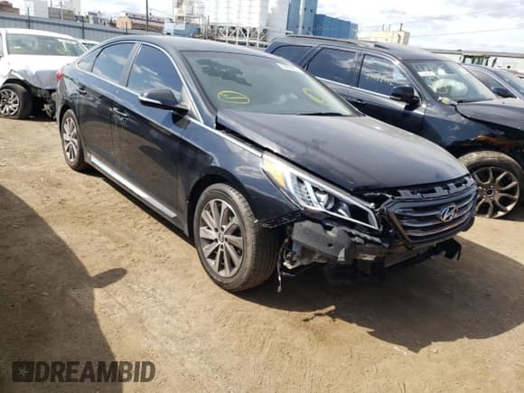 ✅ 2017 Hyundai Sonata Sport • VIN: 5NPE34AF0HH545492 • Lot: 55902892. Listed on Copart with 86,312 mi. Free auction sales archive from the USA and detailed vehicle history report at DreamBid. Image 1.