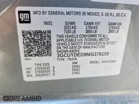 ✅ 2021 Chevrolet Silverado 1500 LT • VIN: 3GCUYDED9MG376159 • Лот: 81714515. Опубликован ранее на Copart с пробегом 77 190 миль. Бесплатный доступ к архиву аукционных продаж из США и подробный отчёт об истории автомобиля на DreamBid. Изображение 12.