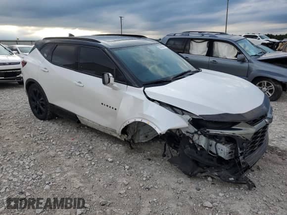 2022 Chevrolet Blazer RS with VIN 3GNKBERS5NS124390, listed as a Copart auction lot 65406414 with 60,543 mi miles and Salvage title. Bid and sale history available at DreamBid. Image 4.