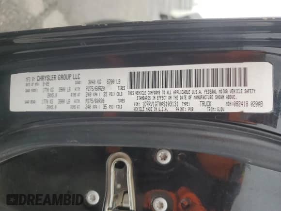 ✅ 2010 Dodge 1500 SLT • VIN: 1D7RV1GTXAS103131 • Лот: 82257974. Размещён на Copart с пробегом 166 605 миль миль. Получите бесплатный доступ к архиву аукционных продаж из США и посмотрите подробный отчёт об истории автомобиля на DreamBid. Изображение 12.