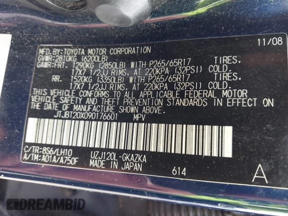 ✅ 2009 Lexus GX 470 • VIN: JTJBT20X090176601 • Lot: 42095814. Wystawiony na IAAI z przebiegiem 325 397 mil. Bezpłatny archiwum sprzedaży aukcyjnych z USA i szczegółowy raport historii pojazdu na DreamBid. Zdjęcie 9.