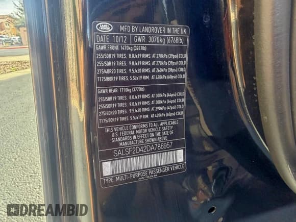 ✅ 2013 Land Rover Range Rover Sport HSE • VIN: SALSF2D42DA786957 • Лот: 95334075. Опубликован ранее на Copart с пробегом 90 245 миль. Бесплатный доступ к архиву аукционных продаж из США и подробный отчёт об истории автомобиля на DreamBid. Изображение 10.