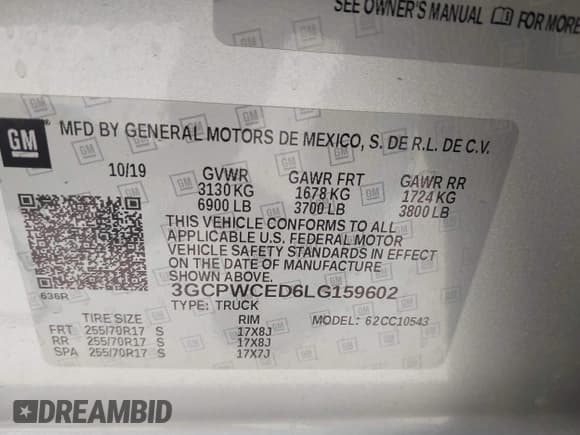 ✅ 2020 Chevrolet Silverado 1500 LT • VIN: 3GCPWCED6LG159602 • Lot: 42344198. Wystawiony na IAAI z przebiegiem 89 825 mil. Bezpłatny archiwum sprzedaży aukcyjnych z USA i szczegółowy raport historii pojazdu na DreamBid. Zdjęcie 9.