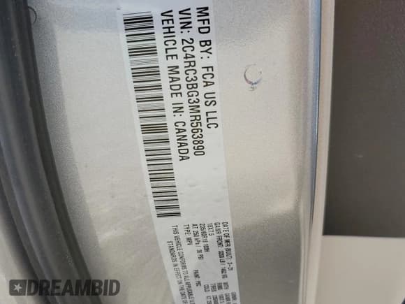 ✅ 2021 Chrysler Pacifica Touring L • VIN: 2C4RC3BG3MR563890 • Lot: 57124325. Wystawiony na Copart z przebiegiem 42 563 mil. Bezpłatny archiwum sprzedaży aukcyjnych z USA i szczegółowy raport historii pojazdu na DreamBid. Zdjęcie 13.