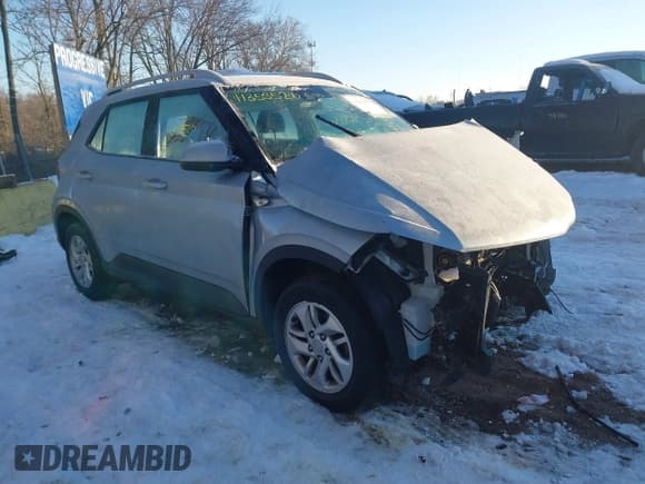 ✅ 2020 Hyundai Venue Denim • VIN: KMHRC8A36LU045880 • Lot: 41355520. Listed on IAAI with 46,828 mi. Free auction sales archive from the USA and detailed vehicle history report at DreamBid. Image 1.