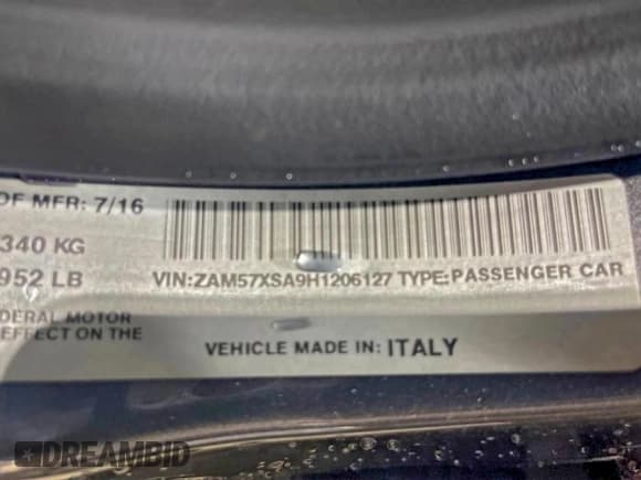 ✅ 2017 Maserati Ghibli • VIN: ZAM57XSA9H1206127 • Lot: 94841135. Wystawiony na Copart z przebiegiem 12 718 mil. Bezpłatny archiwum sprzedaży aukcyjnych z USA i szczegółowy raport historii pojazdu na DreamBid. Zdjęcie 10.