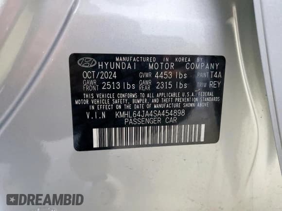 ✅ 2025 Hyundai Sonata SEL • VIN: KMHL64JA4SA454898 • Лот: 90748365. Опубликован ранее на Copart с пробегом 19 676 миль. Бесплатный доступ к архиву аукционных продаж из США и подробный отчёт об истории автомобиля на DreamBid. Изображение 12.