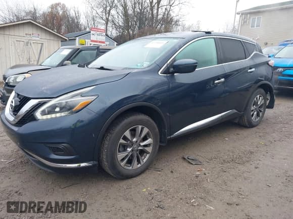 ✅ 2018 Nissan Murano SV • VIN: 5N1AZ2MH6JN151169 • Lot: 43710414. Listed on IAAI with 50,853 mi. Free auction sales archive from the USA and detailed vehicle history report at DreamBid. Image 2.