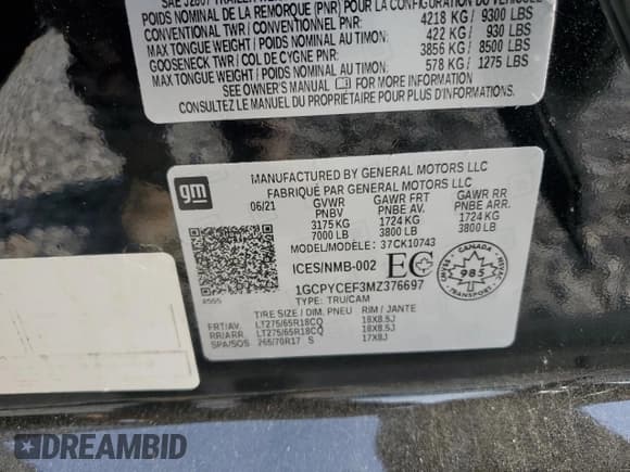 ✅ 2021 Chevrolet Silverado 1500 Custom Trail Boss • VIN: 1GCPYCEF3MZ376697 • Lot: 70347465. Wystawiony na Copart z przebiegiem 64 577 mil. Bezpłatny archiwum sprzedaży aukcyjnych z USA i szczegółowy raport historii pojazdu na DreamBid. Zdjęcie 12.