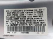 ✅ 2013 Honda Civic LX • VIN: 19XFB2F51DE028129 • Lot: 43214704. Listed on IAAI with 57,910 mi. Free auction sales archive from the USA and detailed vehicle history report at DreamBid. Image 9.