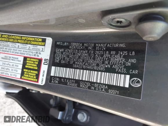 ✅ 2024 Lexus ES 350 • VIN: 58ADZ1B14RU182685 • Lot: 41758714. Wystawiony na IAAI z przebiegiem Nie podano. Bezpłatny archiwum sprzedaży aukcyjnych z USA i szczegółowy raport historii pojazdu na DreamBid. Zdjęcie 9.