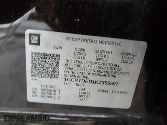 ✅ 2019 Chevrolet Silverado 1500 LT • VIN: 1GCRYDED1KZ355597 • Lot: 80135195. Wystawiony na Copart z przebiegiem 35 825 mil. Bezpłatny archiwum sprzedaży aukcyjnych z USA i szczegółowy raport historii pojazdu na DreamBid. Zdjęcie 13.