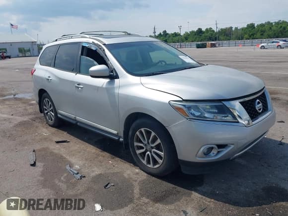✅ 2014 Nissan Pathfinder Platinum • VIN: 5N1AR2MN2EC683509 • Lot: 43029652. Listed on IAAI with 79,830 mi. Free auction sales archive from the USA and detailed vehicle history report at DreamBid. Image 1.