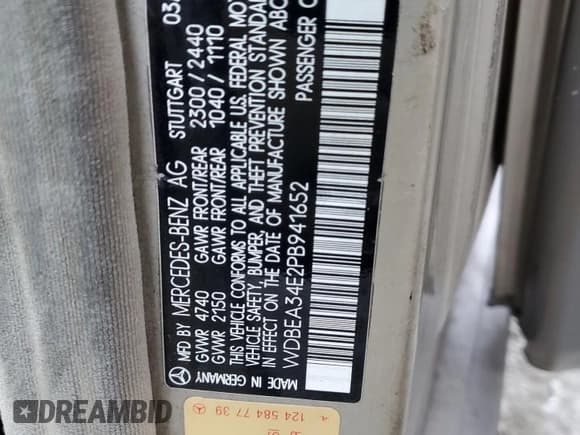 ✅ 1993 Mercedes-Benz 400 E • VIN: WDBEA34E2PB941652 • Лот: 50035065. Опубликован ранее на Copart с пробегом 162 925 миль. Бесплатный доступ к архиву аукционных продаж из США и подробный отчёт об истории автомобиля на DreamBid. Изображение 12.