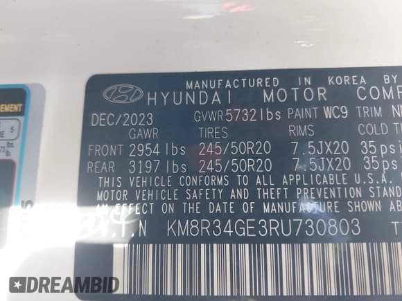✅ 2024 Hyundai Palisade XRT • VIN: KM8R34GE3RU730803 • Лот: 41238679. Опубликован ранее на IAAI с пробегом 6 645 миль. Бесплатный доступ к архиву аукционных продаж из США и подробный отчёт об истории автомобиля на DreamBid. Изображение 9.