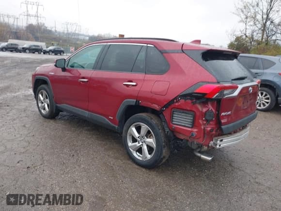 ✅ 2019 Toyota RAV4 Hybrid Limited • VIN: 2T3DWRFV7KW022034 • Lot: 43729520. Listed on IAAI with 36,321 mi. Free auction sales archive from the USA and detailed vehicle history report at DreamBid. Image 3.