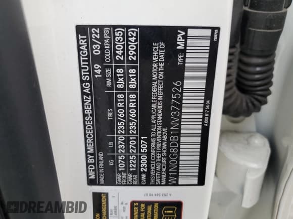 ✅ 2022 Mercedes-Benz GLC 300 • VIN: W1N0G8DB1NV377526 • Lot: 93745785. Wystawiony na Copart z przebiegiem 51 394 mil. Bezpłatny archiwum sprzedaży aukcyjnych z USA i szczegółowy raport historii pojazdu na DreamBid. Zdjęcie 13.