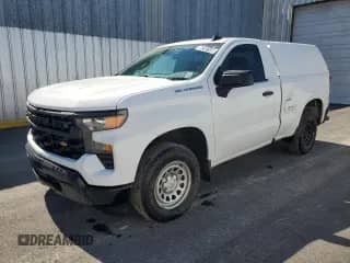 2023 Chevrolet Silverado 1500 Work Truck z VIN 3GCNAAEK1PG355784, wystawiony jako Copart lot #86255145 z przebiegiem 187 212 mil mil oraz Czysty tytuł • Clean title. Historia ofert i sprzedaży dostępna na DreamBid. Obrazek 1.