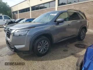 2024 Nissan Pathfinder SV with VIN 5N1DR3BA8RC268316, listed as a Copart auction lot 71683705 with 44,576 mi miles and Salvage title. Bid and sale history available at DreamBid. Image 1.