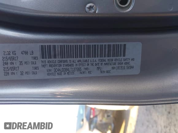 ✅ 2020 Jeep Compass Trailhawk • VIN: 3C4NJDDB4LT127265 • Лот: 43724244. Опубликован ранее на IAAI с пробегом 71 451 миль. Бесплатный доступ к архиву аукционных продаж из США и подробный отчёт об истории автомобиля на DreamBid. Изображение 9.