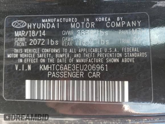 2014 Hyundai Veloster Turbo z VIN KMHTC6AE3EU206961, wystawiony jako Copart lot #69281124 z przebiegiem Nie podano mil oraz Czysty tytuł • Clean title. Historia ofert i sprzedaży dostępna na DreamBid. Obrazek 12.