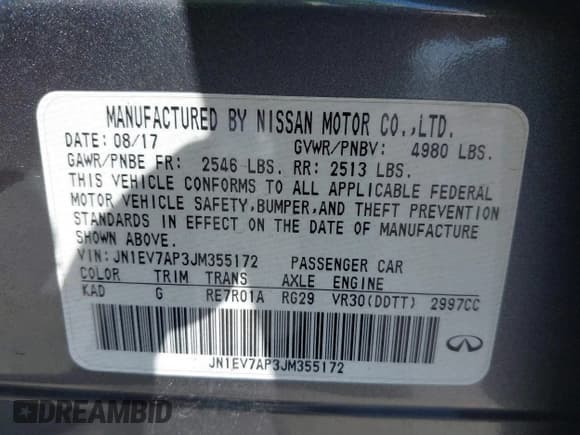 ✅ 2018 Infiniti Q50 Luxe • VIN: JN1EV7AP3JM355172 • Lot: 43225069. Wystawiony na IAAI z przebiegiem 111 891 mil. Bezpłatny archiwum sprzedaży aukcyjnych z USA i szczegółowy raport historii pojazdu na DreamBid. Zdjęcie 9.