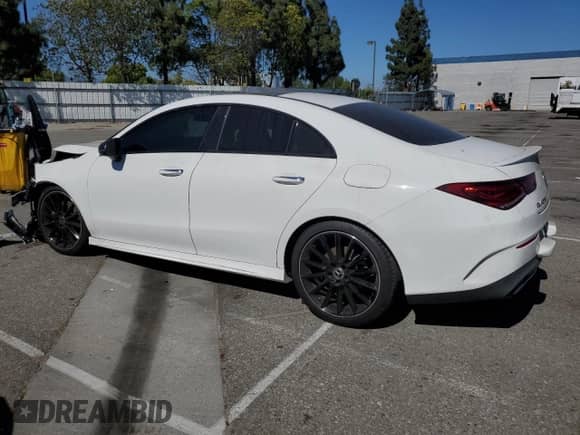 2023 Mercedes-Benz CLA 250 with VIN W1K5J4GB3PN409887, listed as a Copart auction lot 62943245 with 41,549 mi miles and Salvage title. Bid and sale history available at DreamBid. Image 2.
