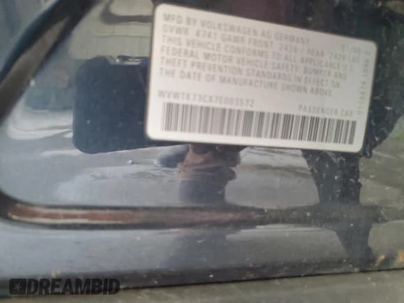 ✅ 2007 Volkswagen Passat 2.0T • VIN: WVWTK73CX7E003572 • Лот: 64676075. Опубликован ранее на Copart с пробегом 154 770 миль. Бесплатный доступ к архиву аукционных продаж из США и подробный отчёт об истории автомобиля на DreamBid. Изображение 12.