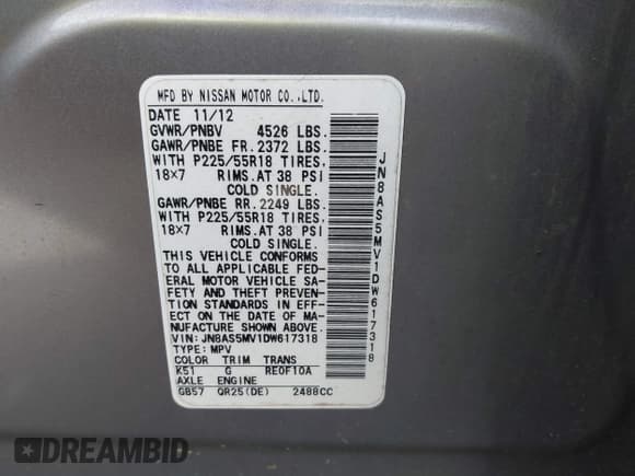✅ 2013 Nissan Rogue S • VIN: JN8AS5MV1DW617318 • Lot: 43755205. Wystawiony na IAAI z przebiegiem 132 764 mil. Bezpłatny archiwum sprzedaży aukcyjnych z USA i szczegółowy raport historii pojazdu na DreamBid. Zdjęcie 9.