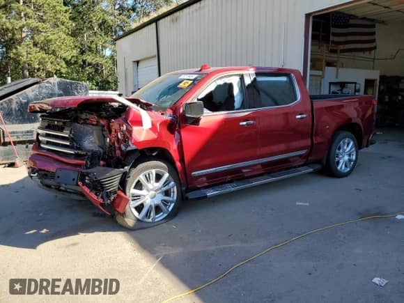 2024 Chevrolet Silverado 1500 High Country with VIN 1GCUDJED3RZ320431, listed as a Copart auction lot 73219404 with Not provided miles and Salvage title. Bid and sale history available at DreamBid. Image 1.