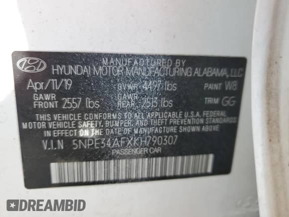 ✅ 2019 Hyundai Sonata SEL • VIN: 5NPE34AFXKH790307 • Lot: 80966825. Wystawiony na Copart z przebiegiem 100 186 mil mil. Skorzystaj z bezpłatnego archiwum sprzedaży aukcyjnych z USA i zobacz szczegółowy raport historii pojazdu na DreamBid. Zdjęcie 12.