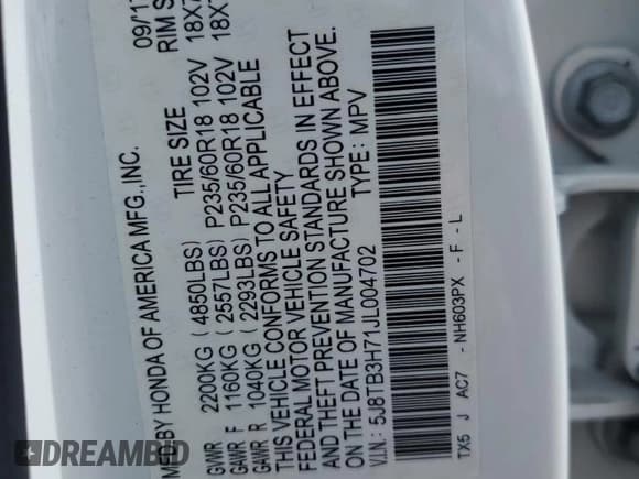 ✅ 2018 Acura RDX Advance • VIN: 5J8TB3H71JL004702 • Lot: 84474665. Listed on Copart with 58,396 mi. Free auction sales archive from the USA and detailed vehicle history report at DreamBid. Image 13.