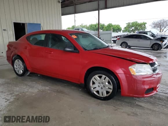 ✅ 2013 Dodge Avenger SE • VIN: 1C3CDZAB1DN753443 • Lot: 58968045. Listed on Copart with 164,879 mi. Free auction sales archive from the USA and detailed vehicle history report at DreamBid. Image 4.