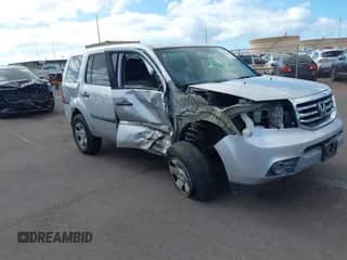 2014 Honda Pilot LX with VIN 5FNYF3H25EB016793, listed as a IAAI auction lot 42677646 with 98,886 mi miles and . Bid and sale history available at DreamBid. Image 1.