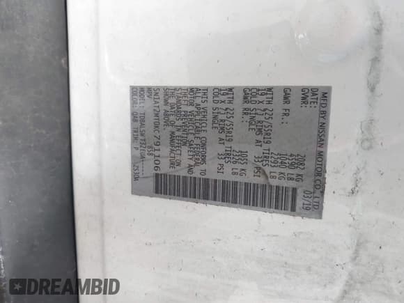 ✅ 2019 Nissan Rogue SV • VIN: 5N1AT2MT0KC791106 • Lot: 41890002. Listed on IAAI with 55,430 mi. Free auction sales archive from the USA and detailed vehicle history report at DreamBid. Image 9.