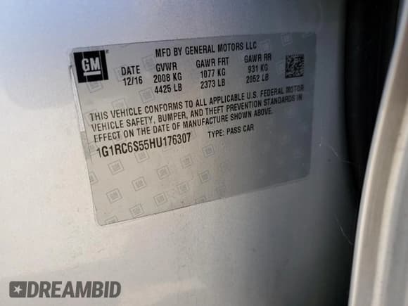 ✅ 2017 Chevrolet Volt LT • VIN: 1G1RC6S55HU176307 • Lot: 49218484. Wystawiony na Copart z przebiegiem 90 427 mil. Bezpłatny archiwum sprzedaży aukcyjnych z USA i szczegółowy raport historii pojazdu na DreamBid. Zdjęcie 15.