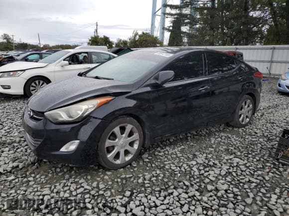 ✅ 2013 Hyundai Elantra Limited • VIN: KMHDH4AE5DU967175 • Lot: 85547105. Listed on Copart with 160,437 mi. Free auction sales archive from the USA and detailed vehicle history report at DreamBid. Image 1.