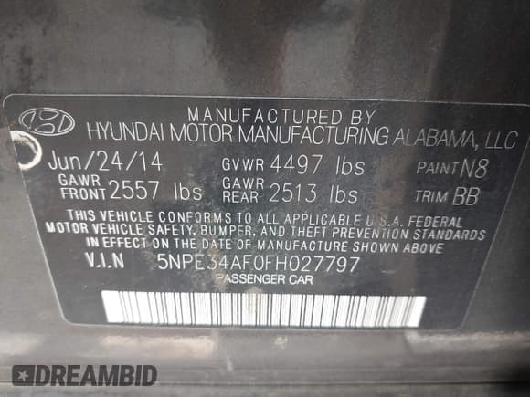 ✅ 2015 Hyundai Sonata Limited • VIN: 5NPE34AF0FH027797 • Лот: 42980247. Опубликован ранее на IAAI с пробегом 137 368 миль. Бесплатный доступ к архиву аукционных продаж из США и подробный отчёт об истории автомобиля на DreamBid. Изображение 9.