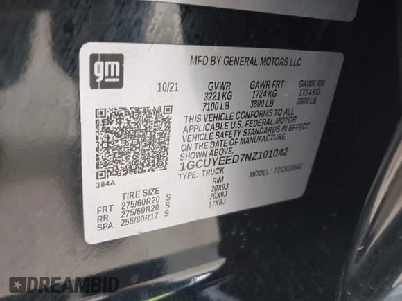 ✅ 2022 Chevrolet Silverado 1500 RST • VIN: 1GCUYEED7NZ101042 • Лот: 43117117. Опубликован ранее на IAAI с пробегом 31 952 миль. Бесплатный доступ к архиву аукционных продаж из США и подробный отчёт об истории автомобиля на DreamBid. Изображение 9.