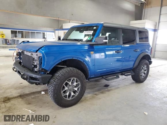 ✅ 2024 Ford Bronco Badlands • VIN: 1FMEE9BP5RLA08124 • Lot: 52100065. Listed on Copart with 6,300 mi. Free auction sales archive from the USA and detailed vehicle history report at DreamBid. Image 1.