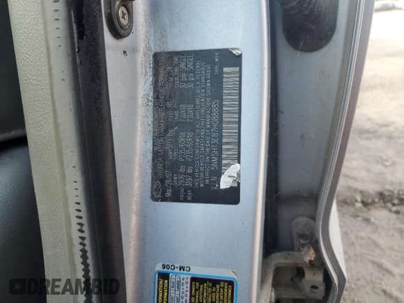 ✅ 2007 Hyundai Santa Fe SE • VIN: 5NMSH13E87H088885 • Lot: 87462905. Listed on Copart with 235,284 mi. Free auction sales archive from the USA and detailed vehicle history report at DreamBid. Image 13.