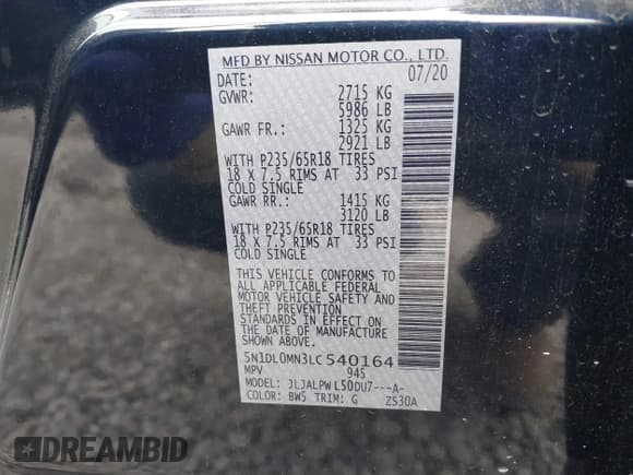 ✅ 2020 Infiniti QX60 Pure • VIN: 5N1DL0MN3LC540164 • Лот: 41447395. Опубликован ранее на IAAI с пробегом 54 421 миль. Бесплатный доступ к архиву аукционных продаж из США и подробный отчёт об истории автомобиля на DreamBid. Изображение 9.