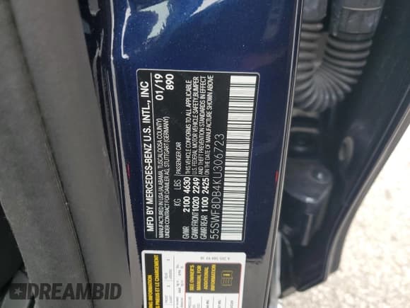 ✅ 2019 Mercedes-Benz C 300 • VIN: 55SWF8DB4KU306723 • Lot: 93864245. Wystawiony na Copart z przebiegiem 57 090 mil. Bezpłatny archiwum sprzedaży aukcyjnych z USA i szczegółowy raport historii pojazdu na DreamBid. Zdjęcie 12.