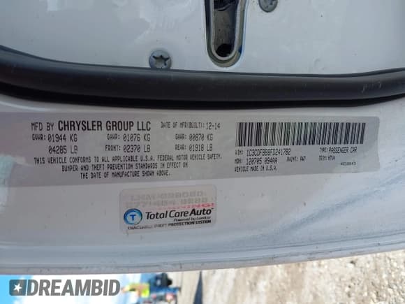 ✅ 2015 Dodge Dart SXT • VIN: 1C3CDFBB8FD241782 • Lot: 42925935. Listed on IAAI with 88,347 mi. Free auction sales archive from the USA and detailed vehicle history report at DreamBid. Image 9.