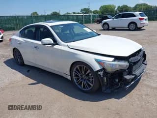 ✅ 2016 Infiniti Q50 Red Sport 400 • VIN: JN1FV7AR3GM451074 • Lot: 42632674. Listed on IAAI with 38,916 mi. Free auction sales archive from the USA and detailed vehicle history report at DreamBid. Image 1.