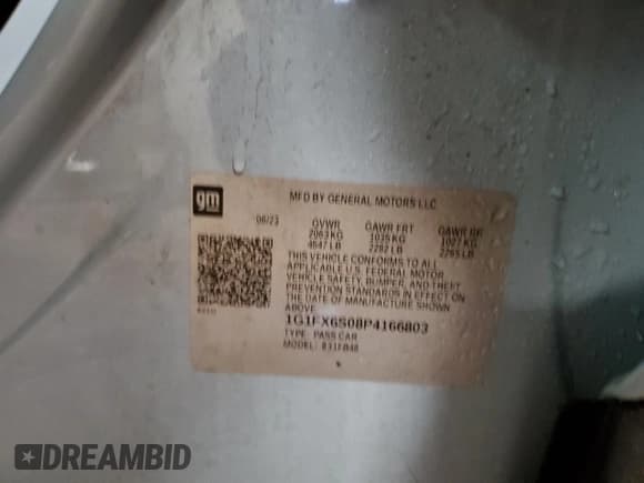 ✅ 2023 Chevrolet Bolt EV 2LT • VIN: 1G1FX6S08P4166803 • Лот: 77439124. Опубликован ранее на Copart с пробегом 16 415 миль. Бесплатный доступ к архиву аукционных продаж из США и подробный отчёт об истории автомобиля на DreamBid. Изображение 15.