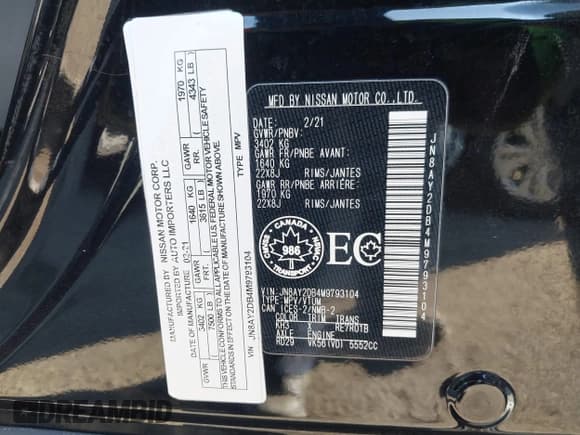 ✅ 2021 Nissan Armada Platinum • VIN: JN8AY2DB4M9793104 • Lot: 41267471. Listed on IAAI with 33,616 mi. Free auction sales archive from the USA and detailed vehicle history report at DreamBid. Image 9.